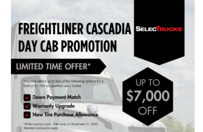 Save Up to $7,000 on Your Next Freightliner Cascadia