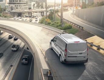 white fleet on overpass